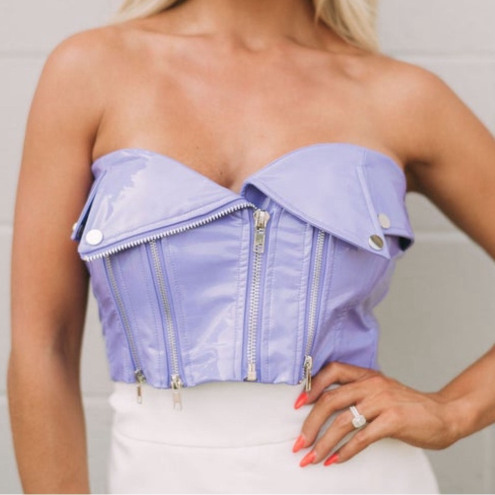 Faux Leather Crop Top